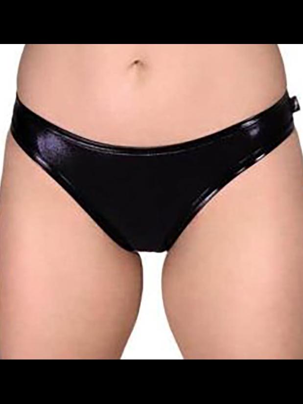 Cleo The Hurricane Metallic Black Skimpy Hot Pants