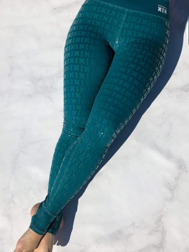 CXIX Gecko Grip Leggings -Teal