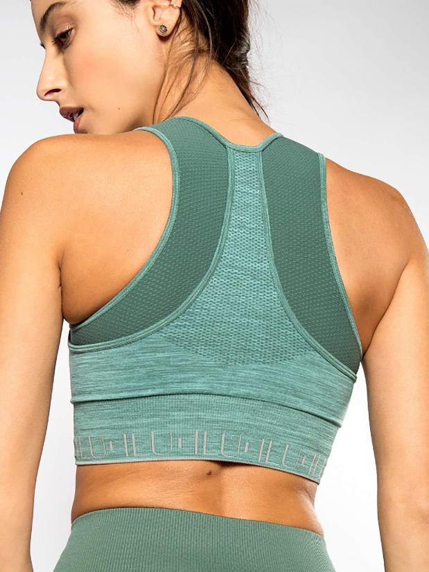 Ilu Fitwear Motivate Me Crop - Green - As Seen In Vogue