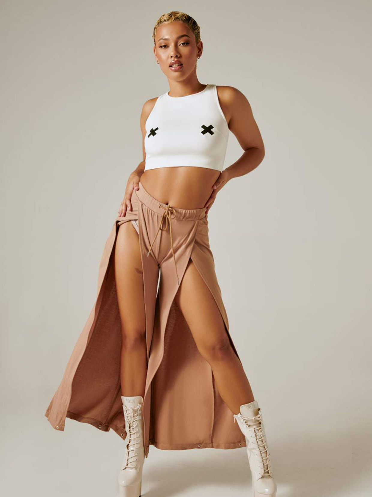 Creatures Of XIX XX Crop Top - White