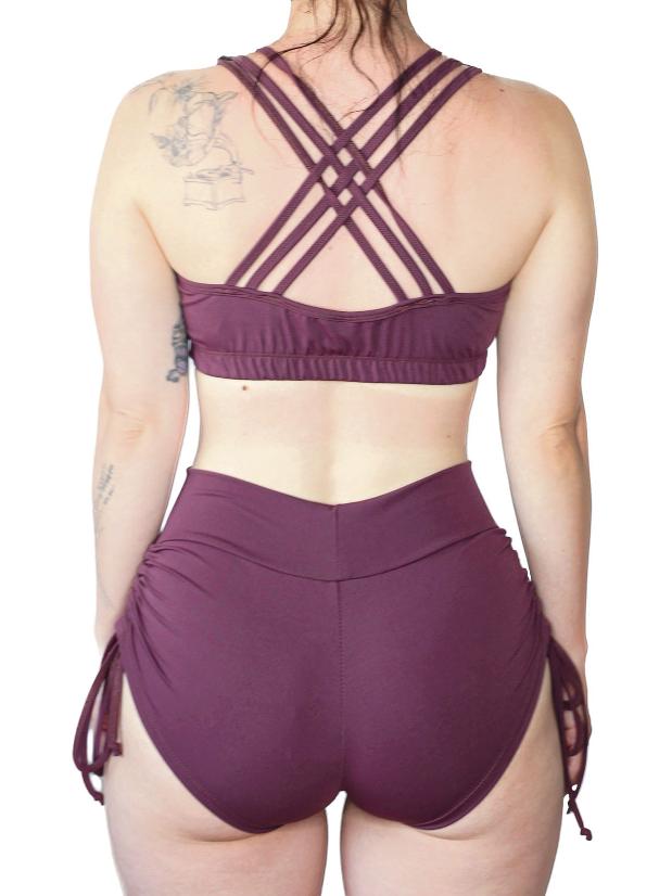 Juicee Peach Zena Shorts - Aubergine