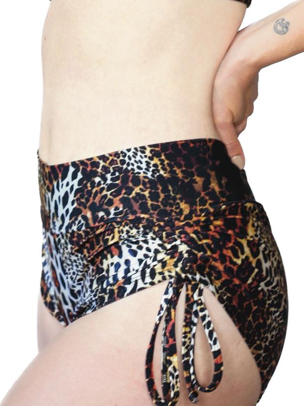 Juicee Peach Zena Shorts - Brown Leopard