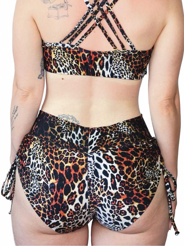 Juicee Peach Zena Shorts - Brown Leopard