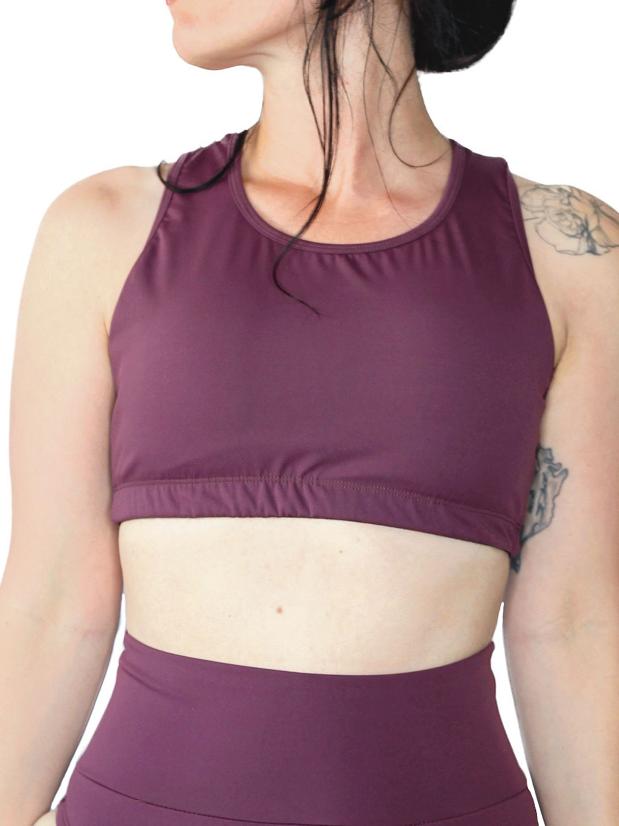 Juicee Peach Anna Crop - Aubergine