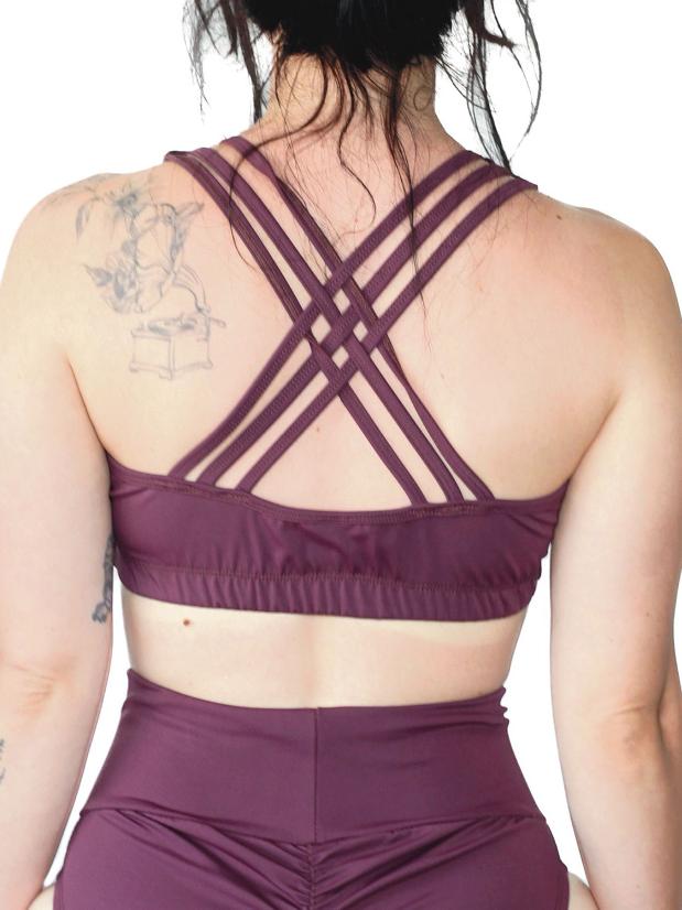 Juicee Peach Anna Crop - Aubergine