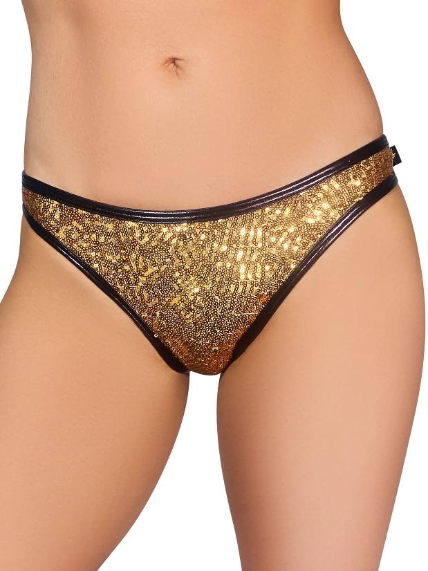 Cleo The Hurricane Skimpy Pants - Glam Gold Sequin