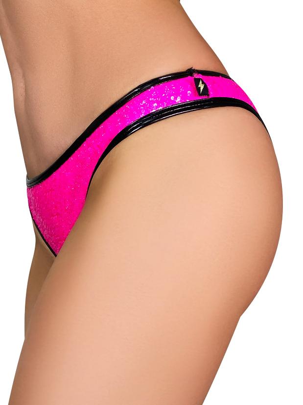 Cleo The Hurricane Skimpy Pants - Hot Pink Sequin